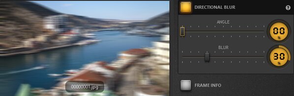 Time-Lapse Tool Directional Blur Effect