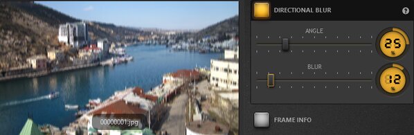Time-Lapse Tool Directional Blur Effect Example