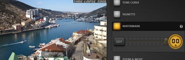Time-Lapse Tool Non-Transparent Watermark Effect Example