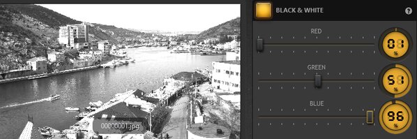 Time-Lapse Tool Black and White Effect Example