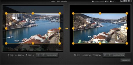 Time-Lapse Tool Editor für Kamerazoom und Bewegungsemulation