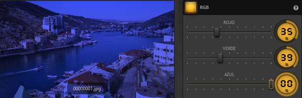 Time-Lapse Tool Ejemplo de efecto RGB