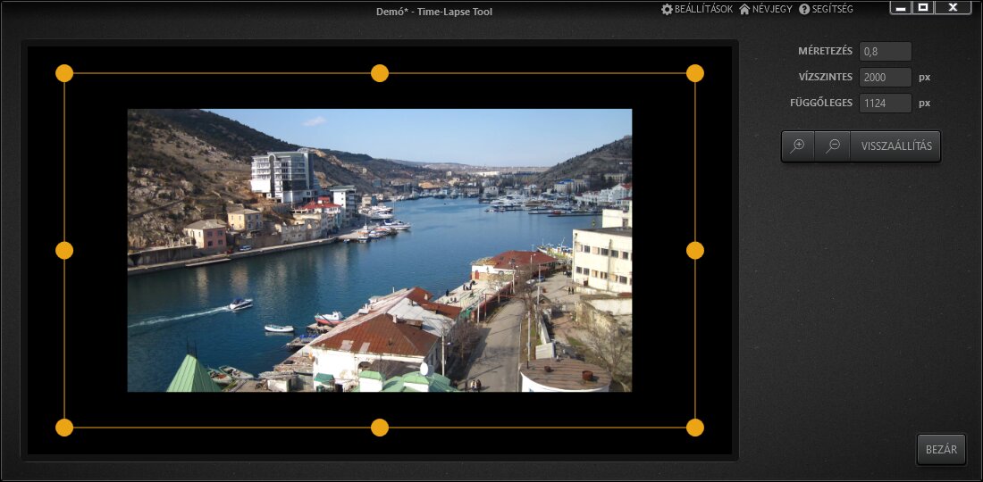 Time-Lapse Tool zoom & kameramozgás szerkesztő
